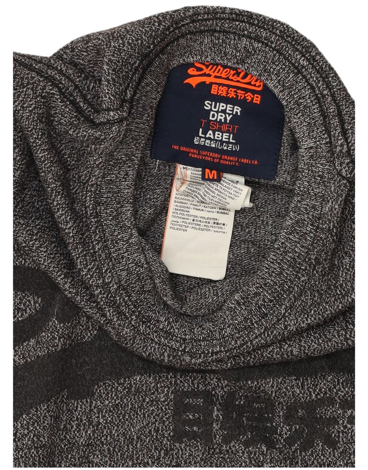 Superdry Mens Graphic T-Shirt Top Medium Grey Flecked Cotton