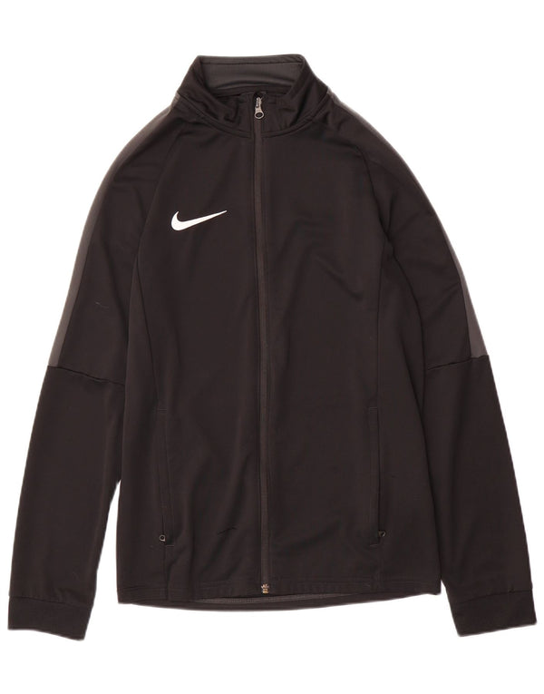 Nike Mens Dri Fit Tracksuit Top Jacket Small Black Polyester