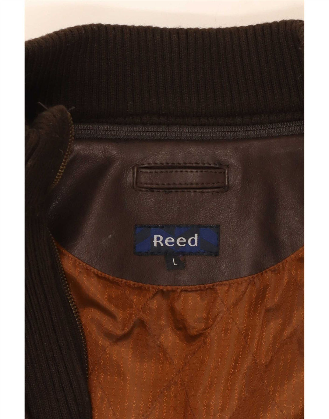Reed Mens Leather Jacket UK 40 Large Brown