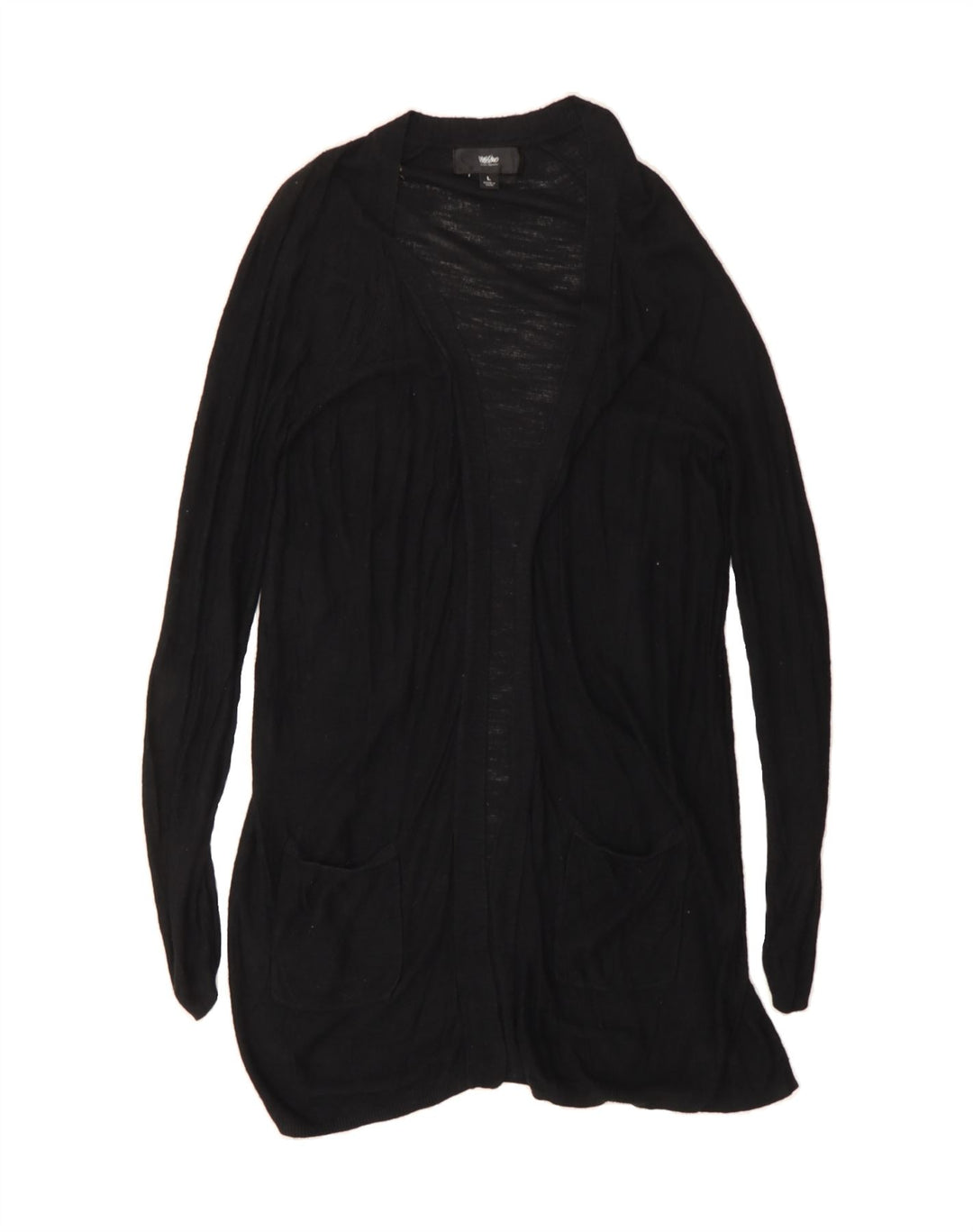 MOSSIMO Womens Longline See Through Cardigan Sweater UK 16 Large Black Vintage Mossimo and Second-Hand Mossimo from Messina Hembry 