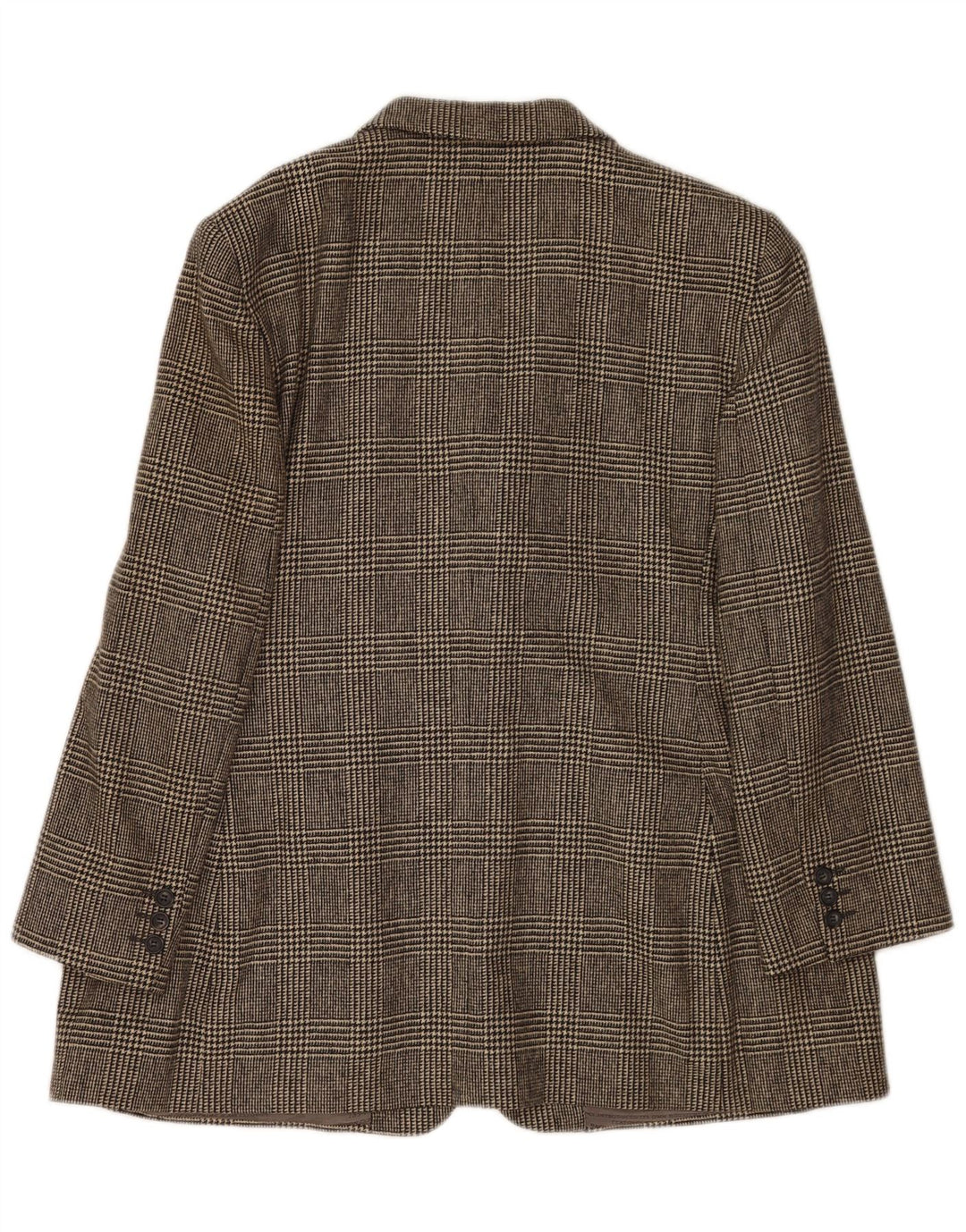 DAKS Womens 4 Button Blazer Jacket UK 18 XL Grey Check New Wool