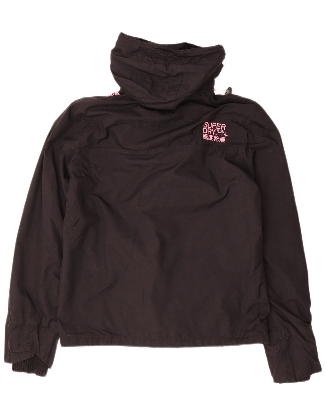SUPERDRY Womens The Windcheater Windbreaker Jacket UK 16 Large Black