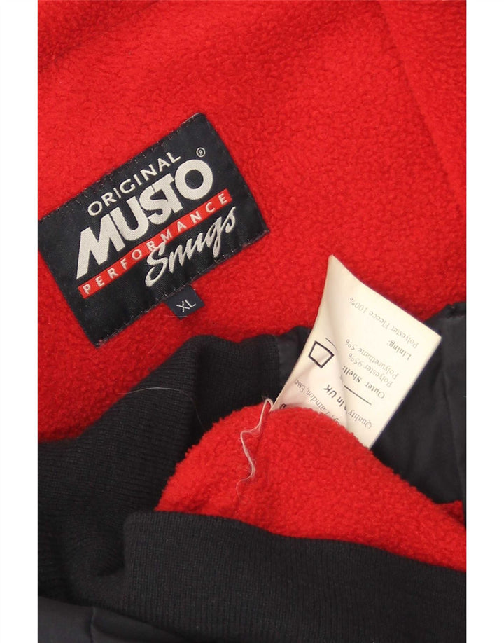 Musto Mens Bomber Jacket UK 42 XL Navy Blue Polyester