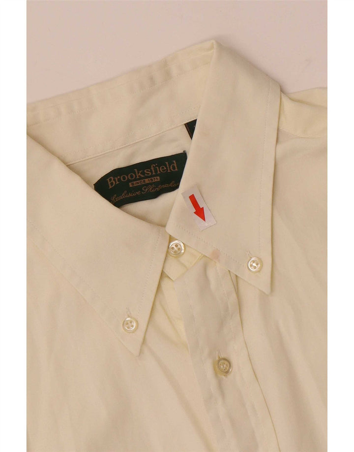 Brooksfield Mens Shirt Size 42 Large Off White