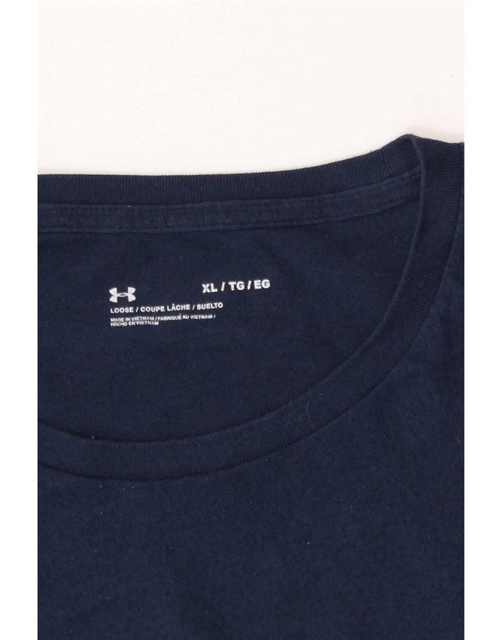 Under Armour Mens T-Shirt Top XL Navy Blue