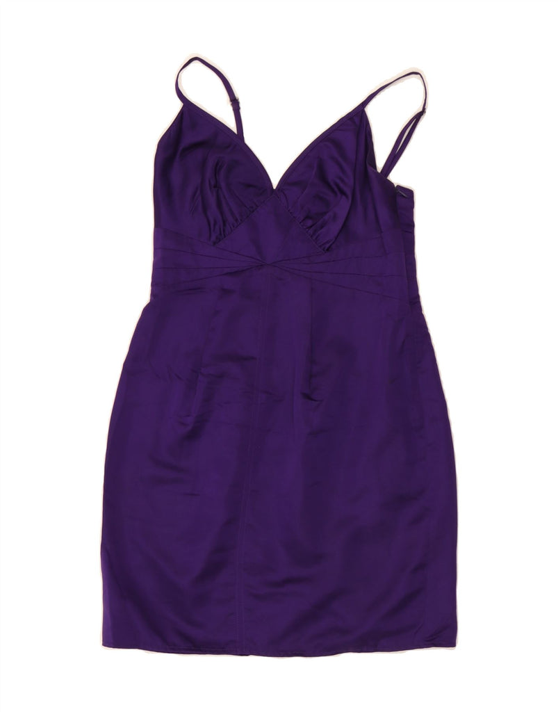 TED BAKER Womens Sleeveless Bodycon Dress US 2 Small Purple Silk Vintage Ted Baker and Second-Hand Ted Baker from Messina Hembry 
