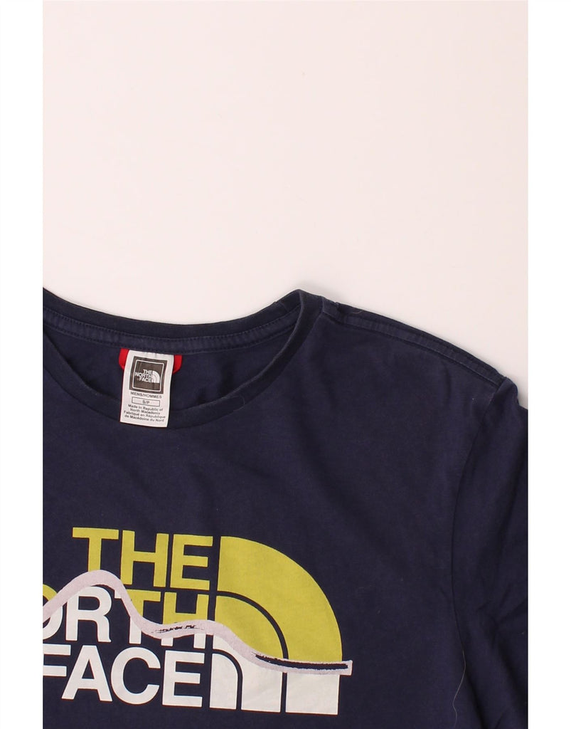 THE NORTH FACE Mens Graphic T-Shirt Top Small Navy Blue Cotton Vintage The North Face and Second-Hand The North Face from Messina Hembry 