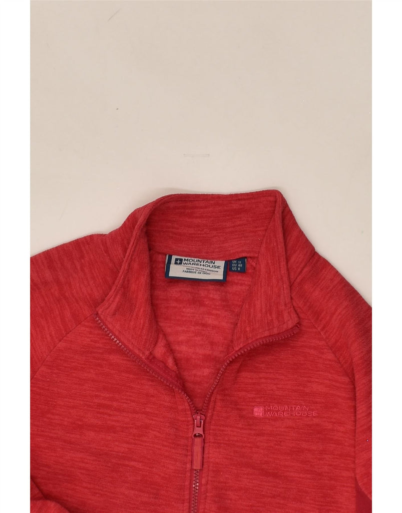 MOUNTAIN WAREHOUSE Womens Fleece Jacket UK 12 Medium Red Colourblock | Vintage Mountain Warehouse | Thrift | Second-Hand Mountain Warehouse | Used Clothing | Messina Hembry 