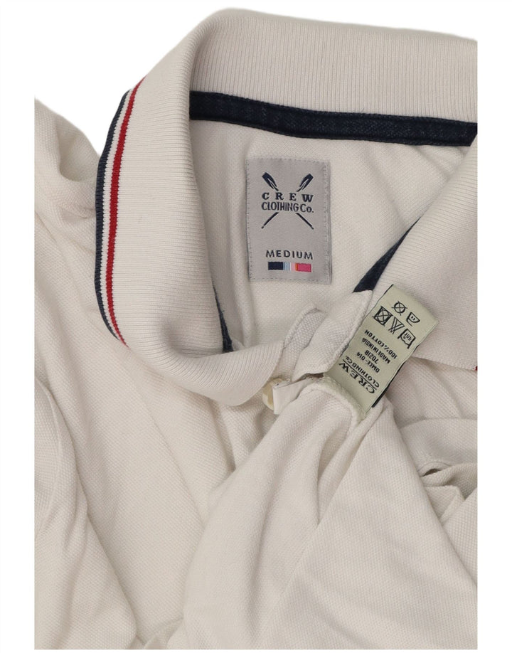 Crew Clothing Mens Polo Shirt Medium White Cotton