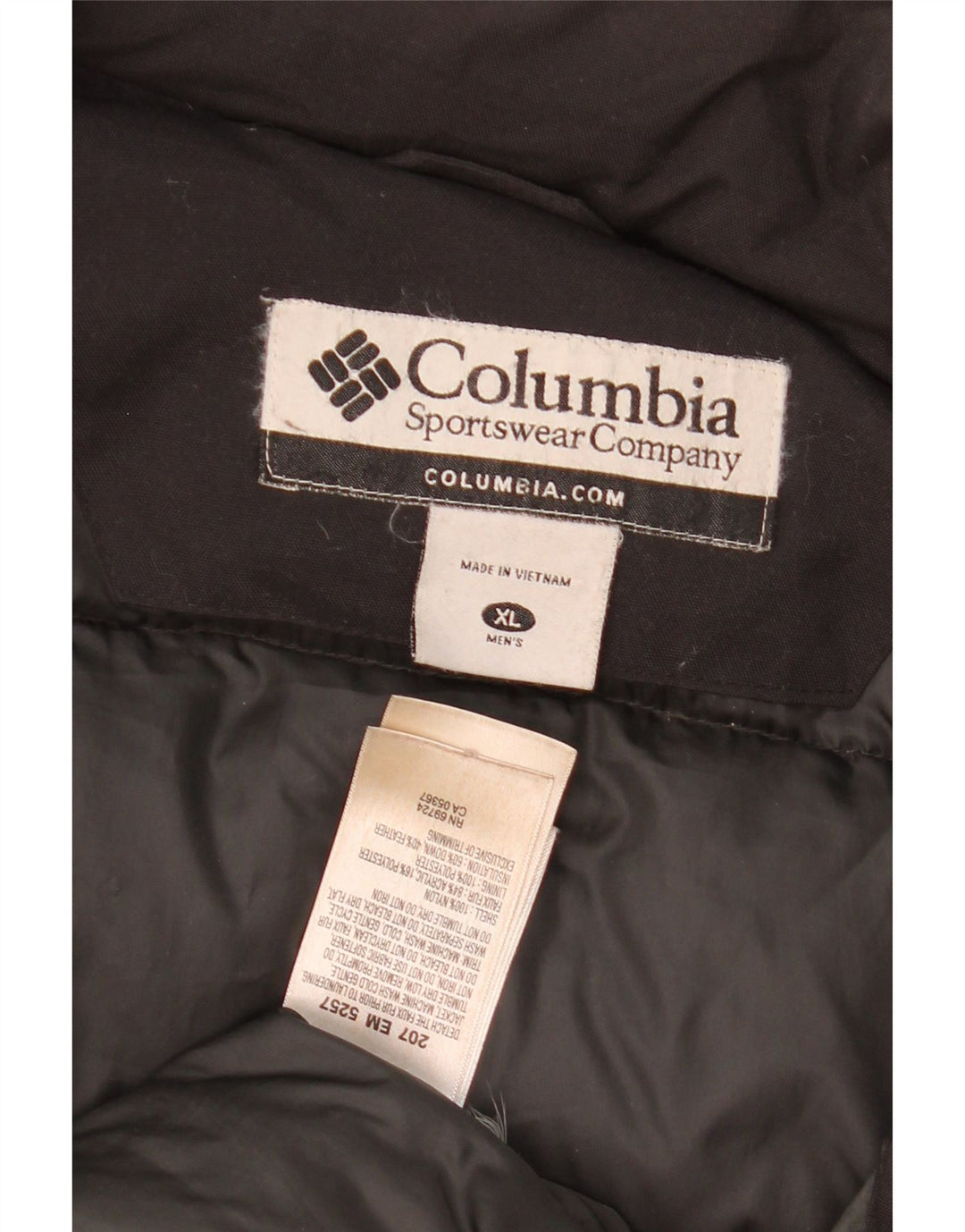 Columbia Mens Padded Jacket UK 42 XL Black Nylon