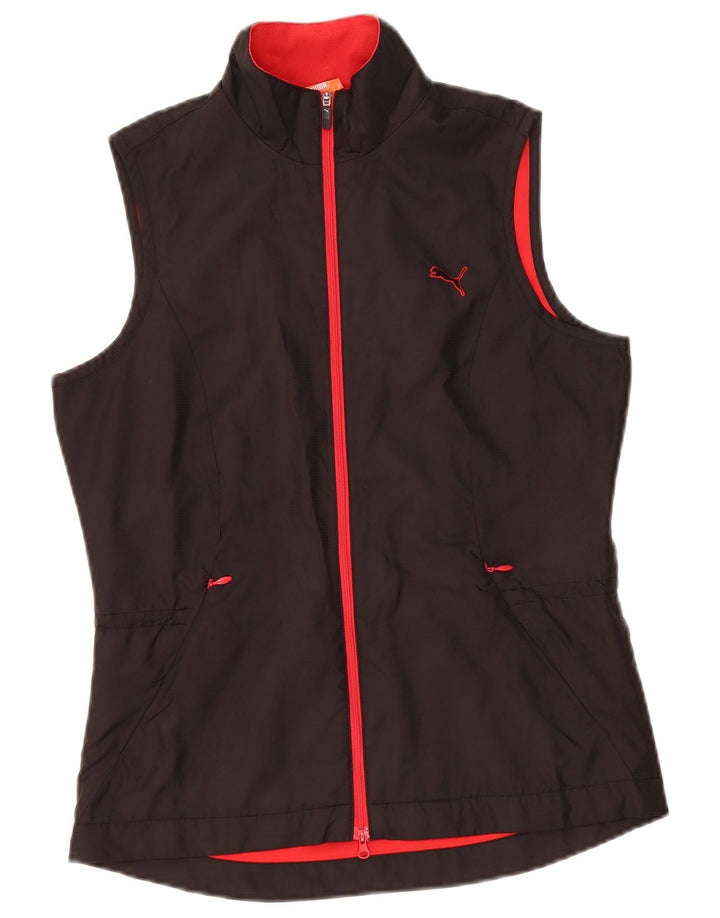 Puma Womens Gilet UK 10 Small Black Colourblock Polyester