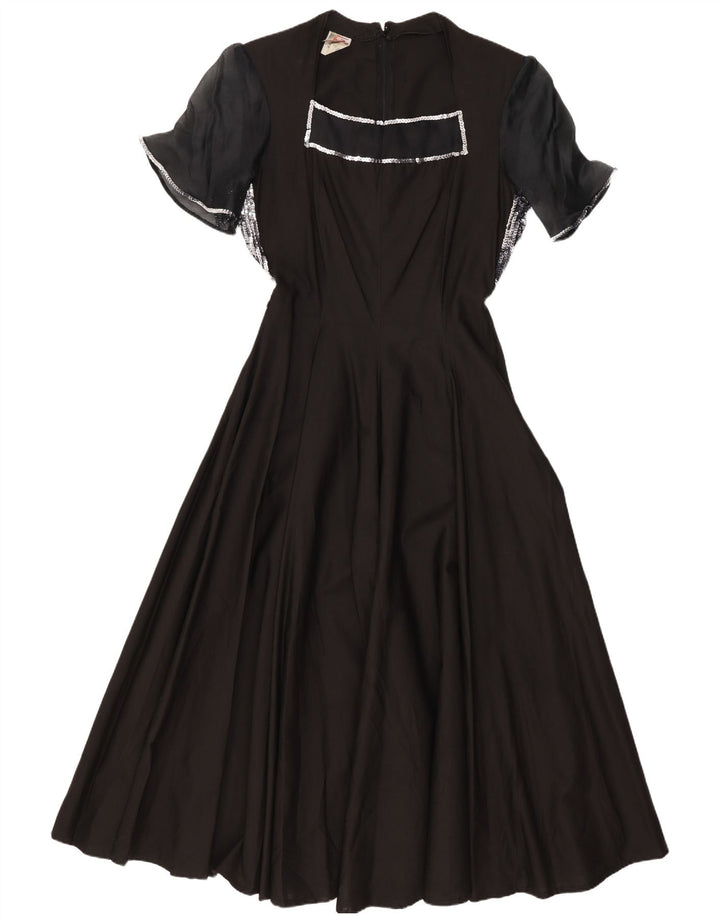 STEFANEL Womens Maxi Dress UK 12 Medium Black Cotton