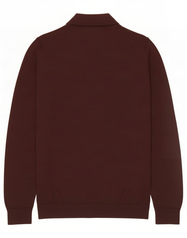 Zara Mens Cardigan Sweater Medium Burgundy