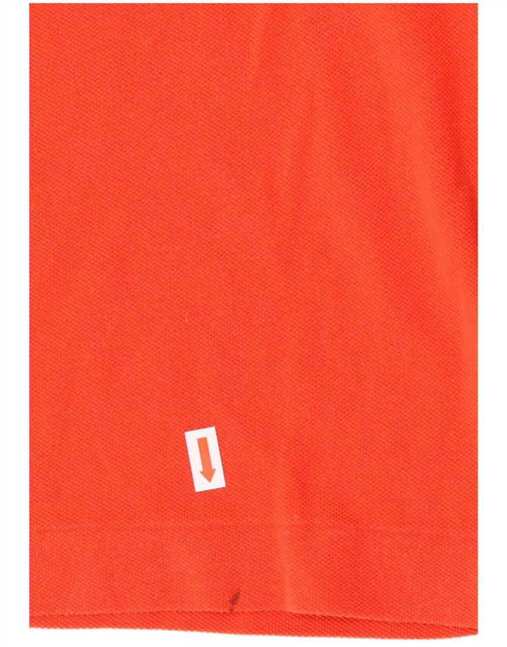 LACOSTE Mens Classic Fit Polo Shirt Size 4 Medium Orange Cotton