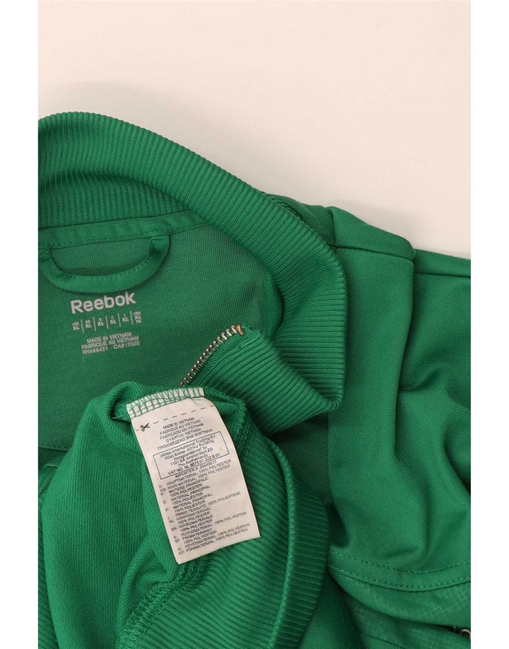Reebok Mens Tracksuit Top Jacket XL Green Polyester