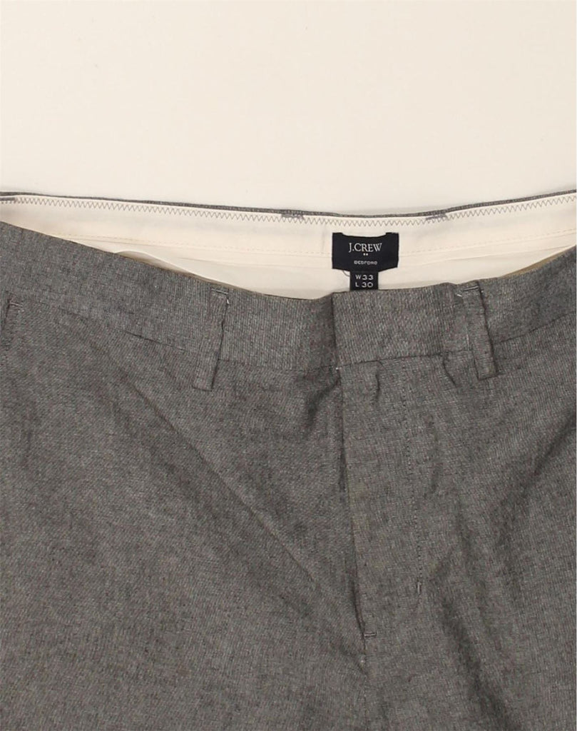 J. CREW Mens Straight Casual Trousers W33 L30 Grey Cotton | Vintage J. Crew | Thrift | Second-Hand J. Crew | Used Clothing | Messina Hembry 