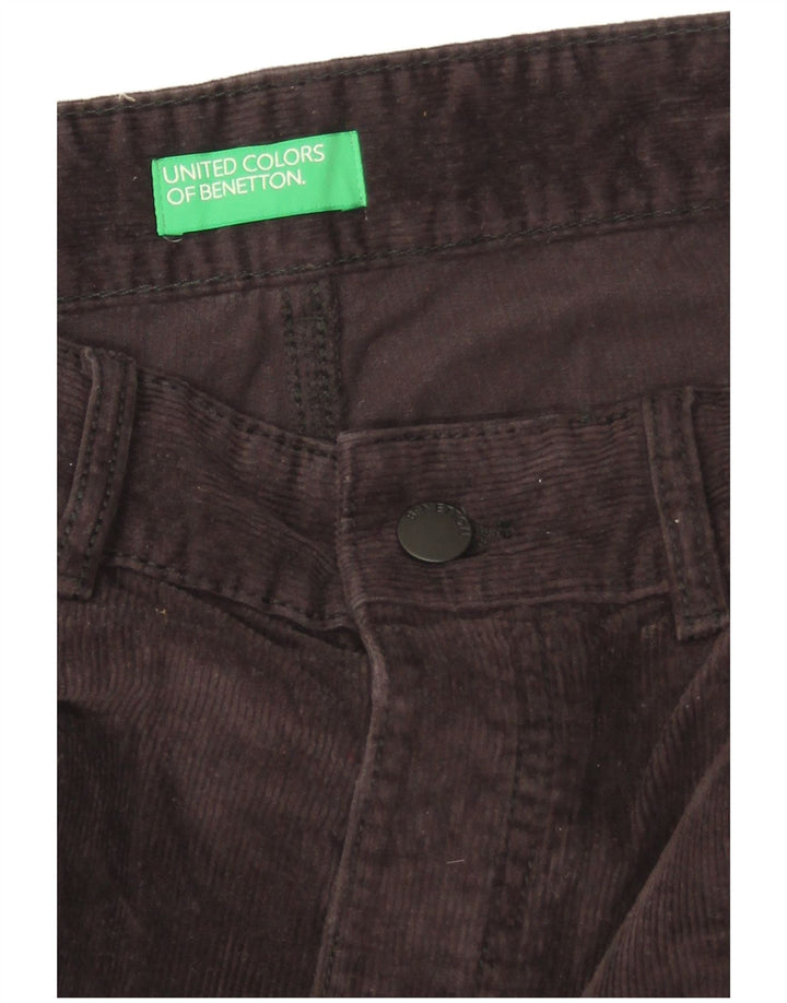 Benetton Mens Bootcut Corduroy Trousers W32 L28 Black