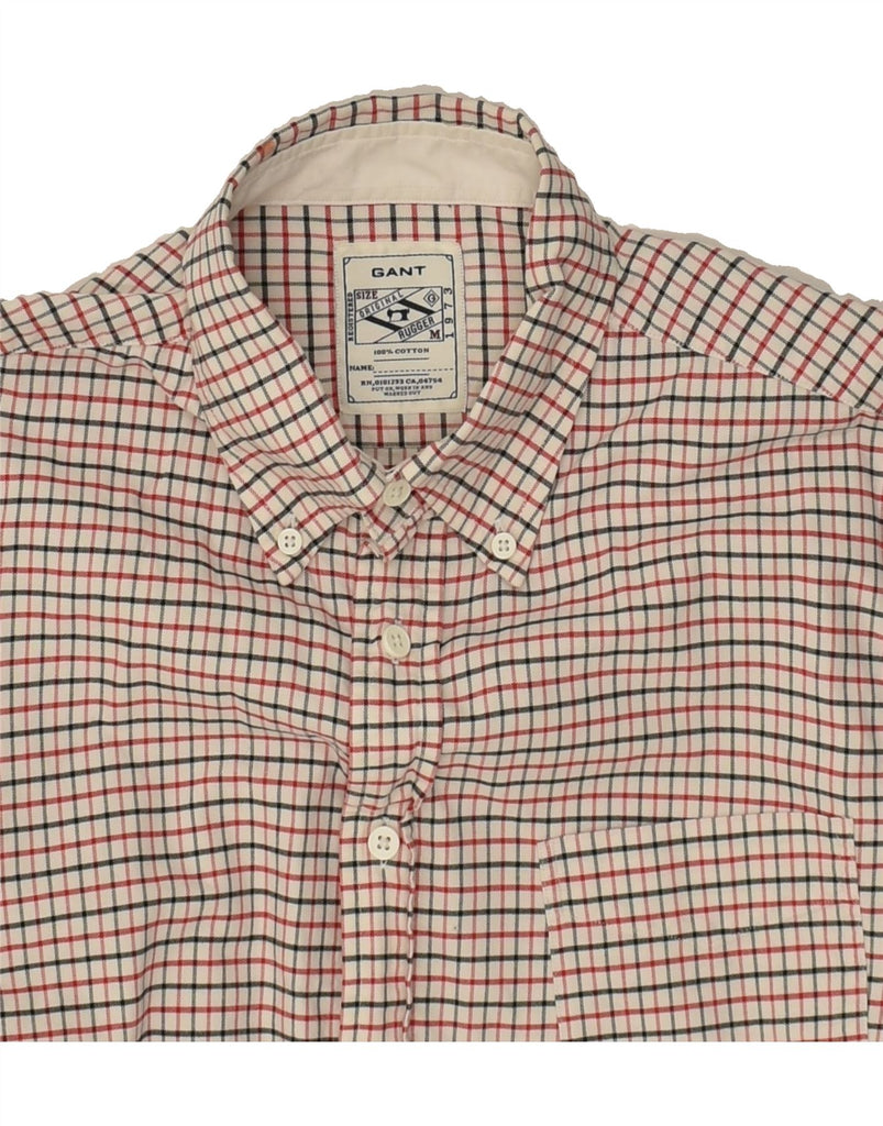 GANT Mens Shirt Medium Red Check Cotton Vintage Gant and Second-Hand Gant from Messina Hembry 