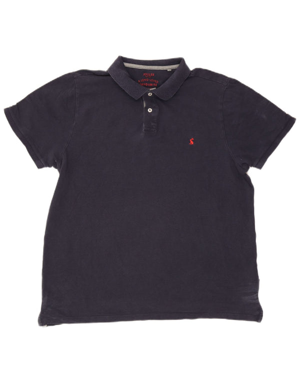 Joules Mens Slim Fit Polo Shirt XL Navy Blue Cotton
