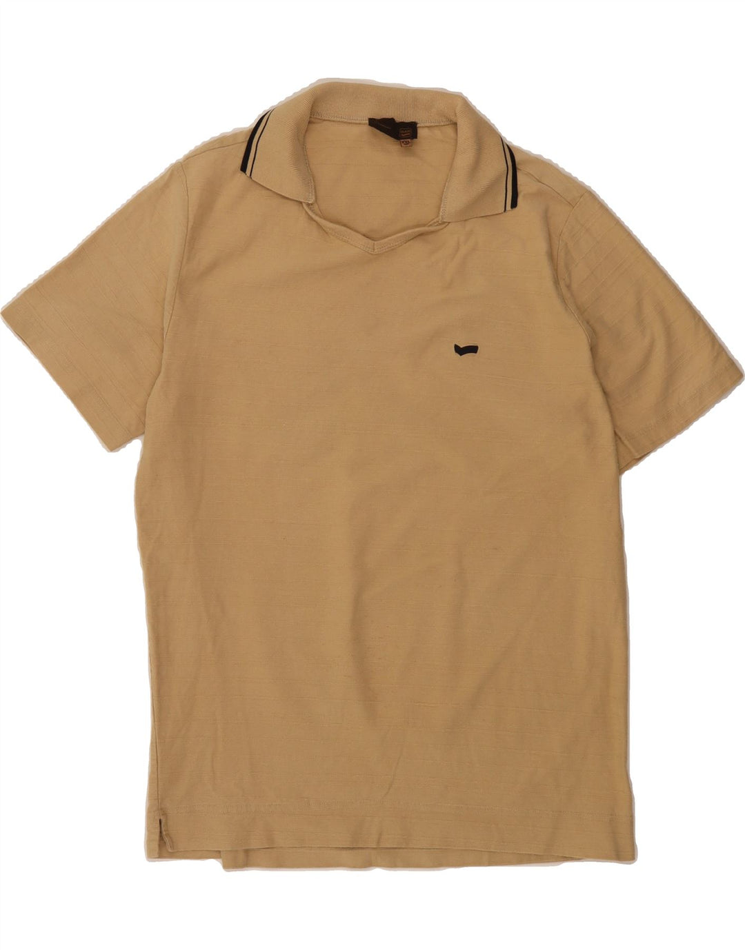GAS Mens Polo Shirt 2XL Beige Cotton Vintage Gas and Second-Hand Gas from Messina Hembry 
