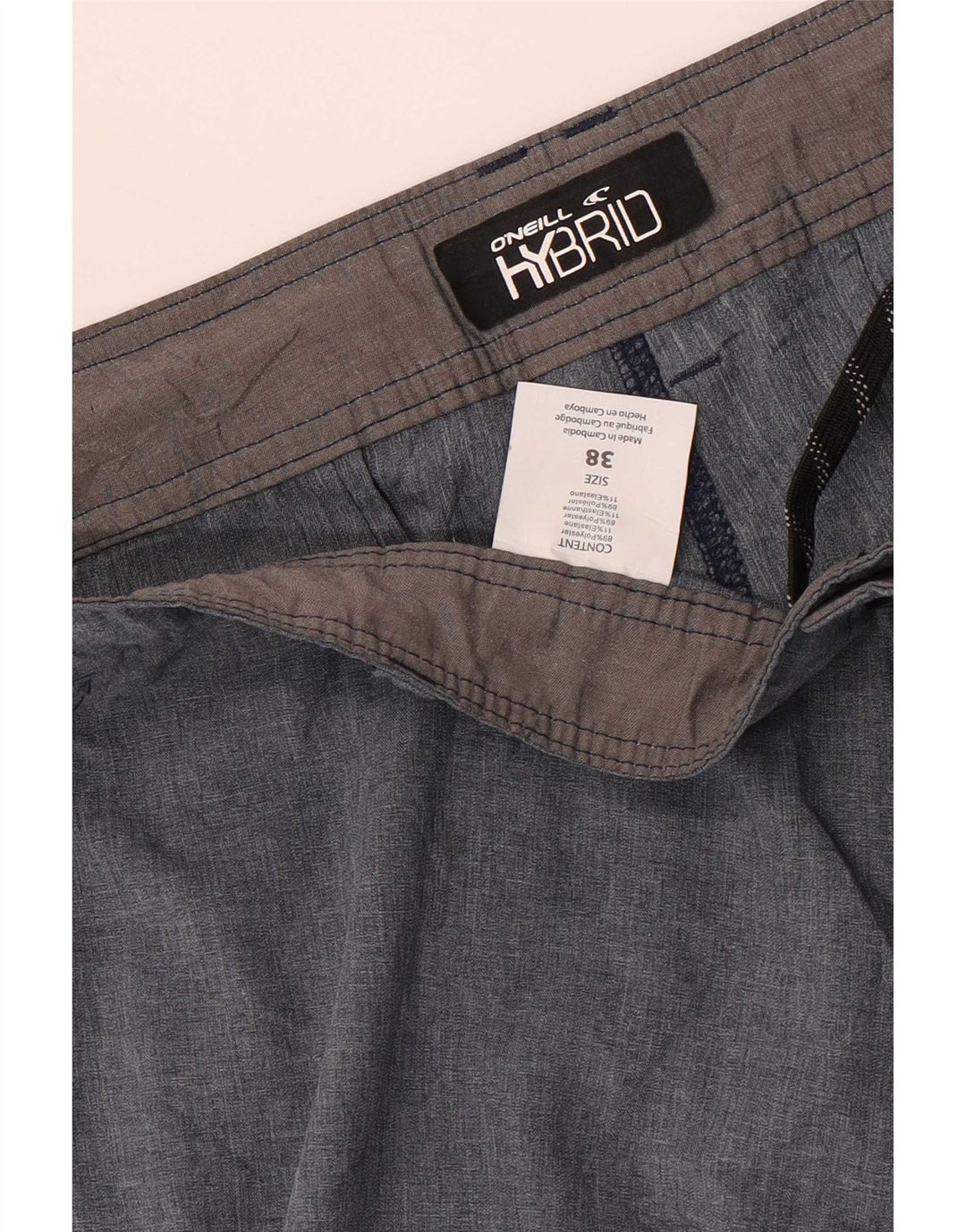 O'Neill Mens Chino Shorts W38 XL Grey Polyester