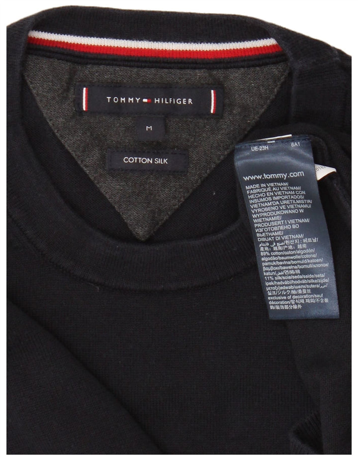 Tommy Hilfiger Womens Crew Neck Jumper Sweater UK 14 Medium Navy Blue