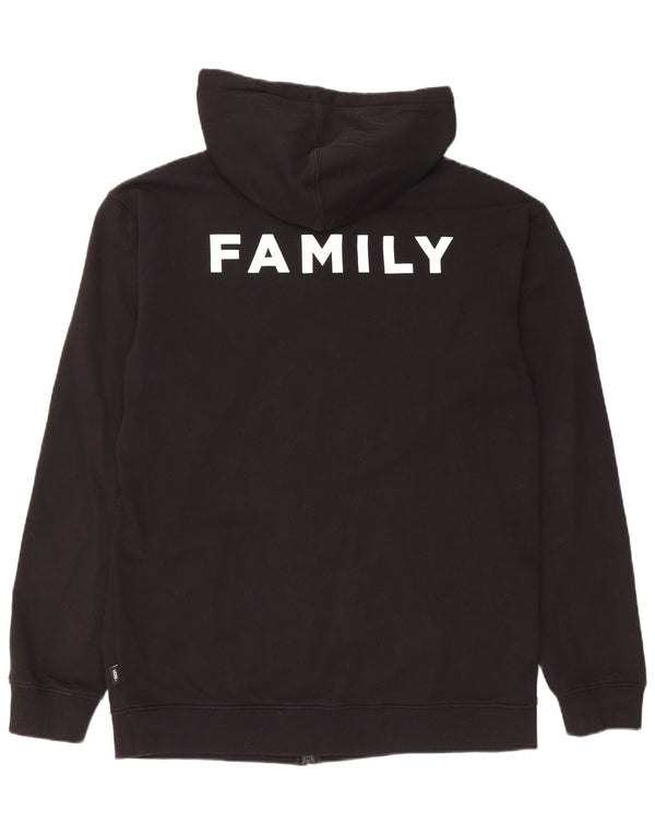 Vans Mens Graphic Zip Hoodie Sweater Large Black Cotton