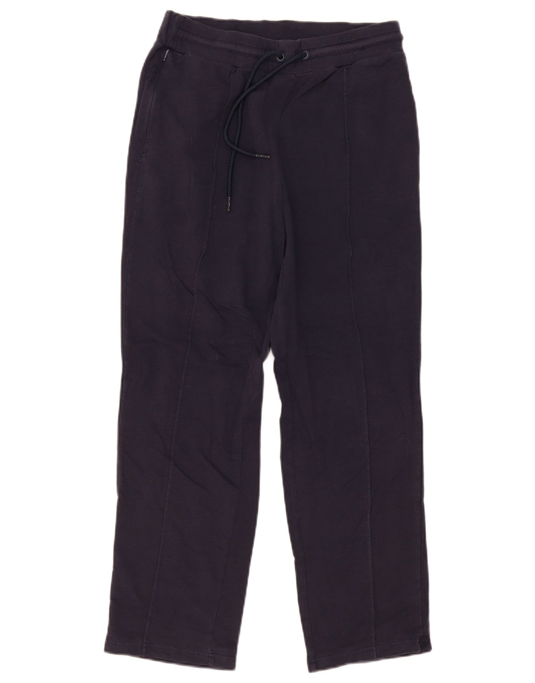 Marks & Spencer Womens Tracksuit Trousers UK 12 Medium Navy Blue Cotton