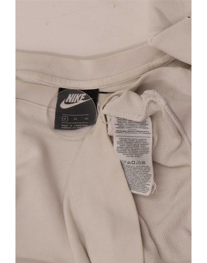 Nike Mens Graphic Sweatshirt Jumper XL White Cotton