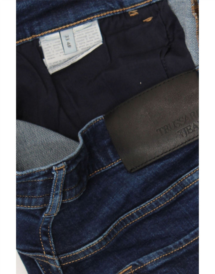 TRUSSARDI Mens Slim Jeans W33 L30 Navy Blue Vintage Trussardi and Second-Hand Trussardi from Messina Hembry 