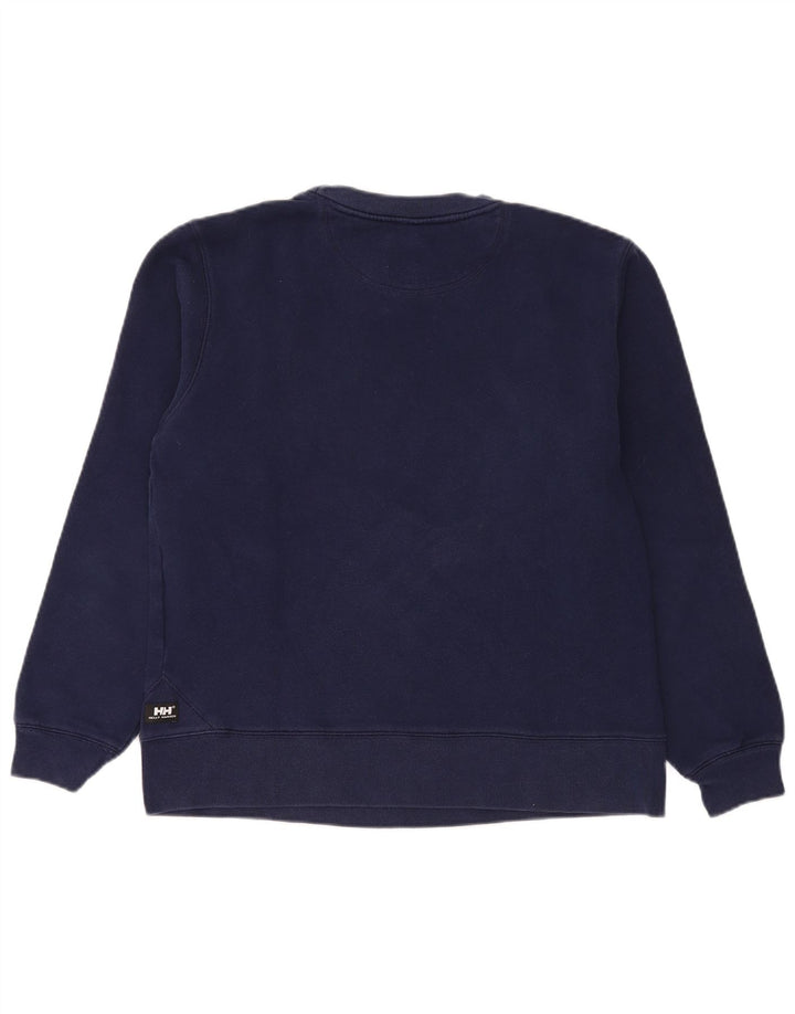 Helly Hansen Boys Graphic Sweatshirt Jumper 15-16 Years Navy Blue Cotton