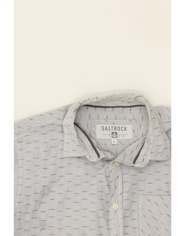 SALTROCK Mens Short Sleeve Shirt Medium Grey Pinstripe Vintage Saltrock and Second-Hand Saltrock from Messina Hembry 