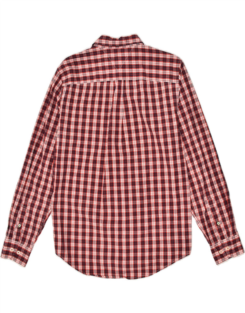 TOMMY HILFIGER Mens Custom Fit Shirt Medium Red Check Cotton | Vintage Tommy Hilfiger | Thrift | Second-Hand Tommy Hilfiger | Used Clothing | Messina Hembry 