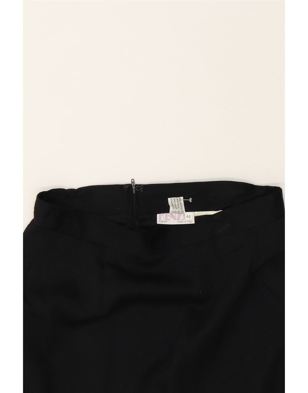 VINTAGE Womens Pencil Skirt IT 46 Large W30  Black Virgin Wool Vintage Vintage and Second-Hand Vintage from Messina Hembry 