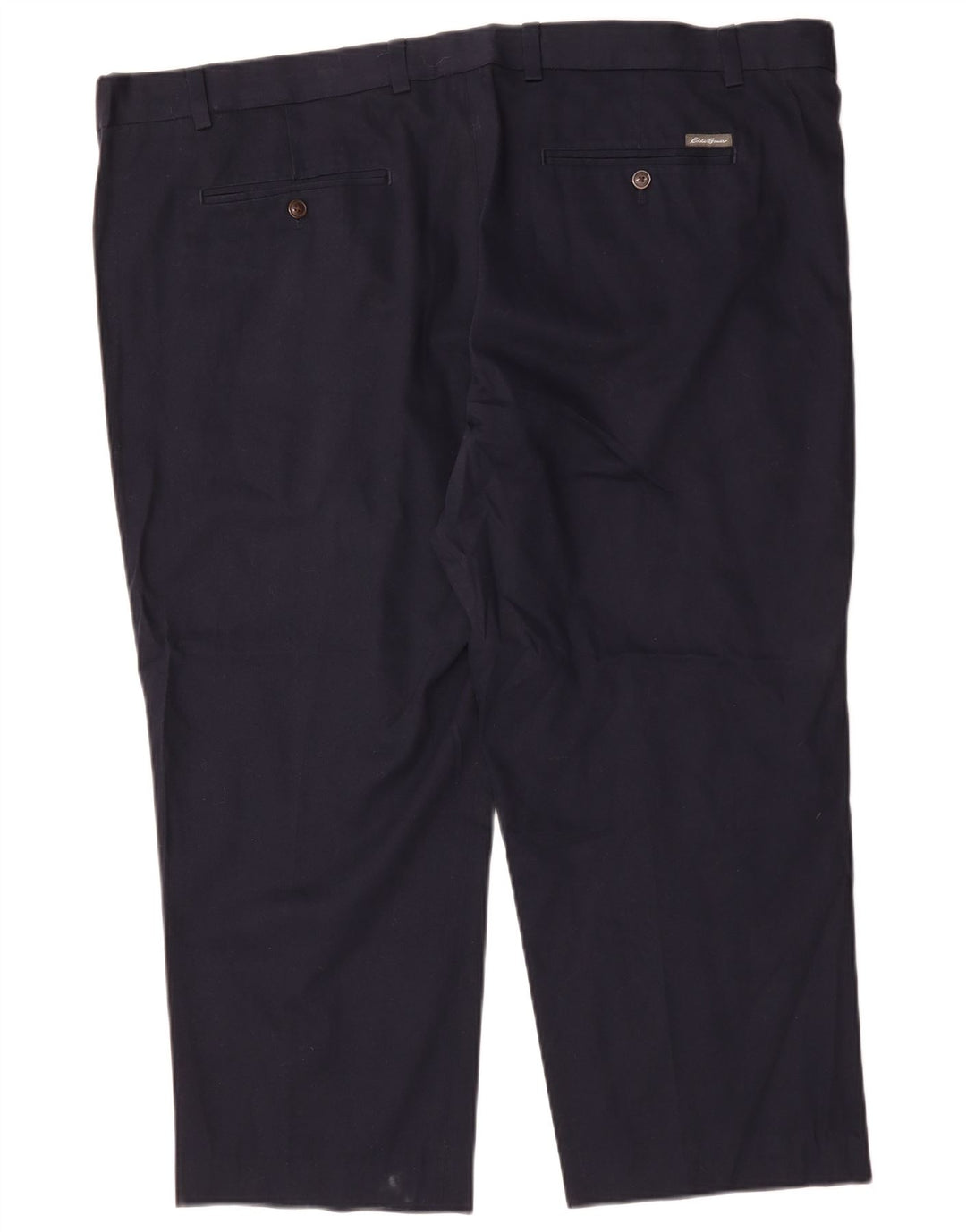 EDDIE BAUER Mens Cropped Trousers W44 L26 Navy Blue Cotton