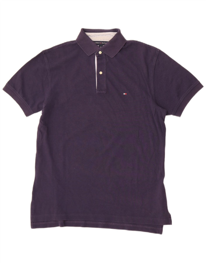 Tommy Hilfiger Mens Polo Shirt Medium Navy Blue Cotton