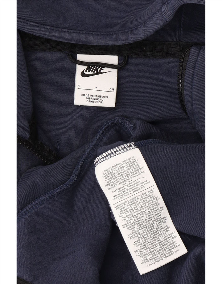 Nike Mens Zip Hoodie Sweater Small Navy Blue Cotton