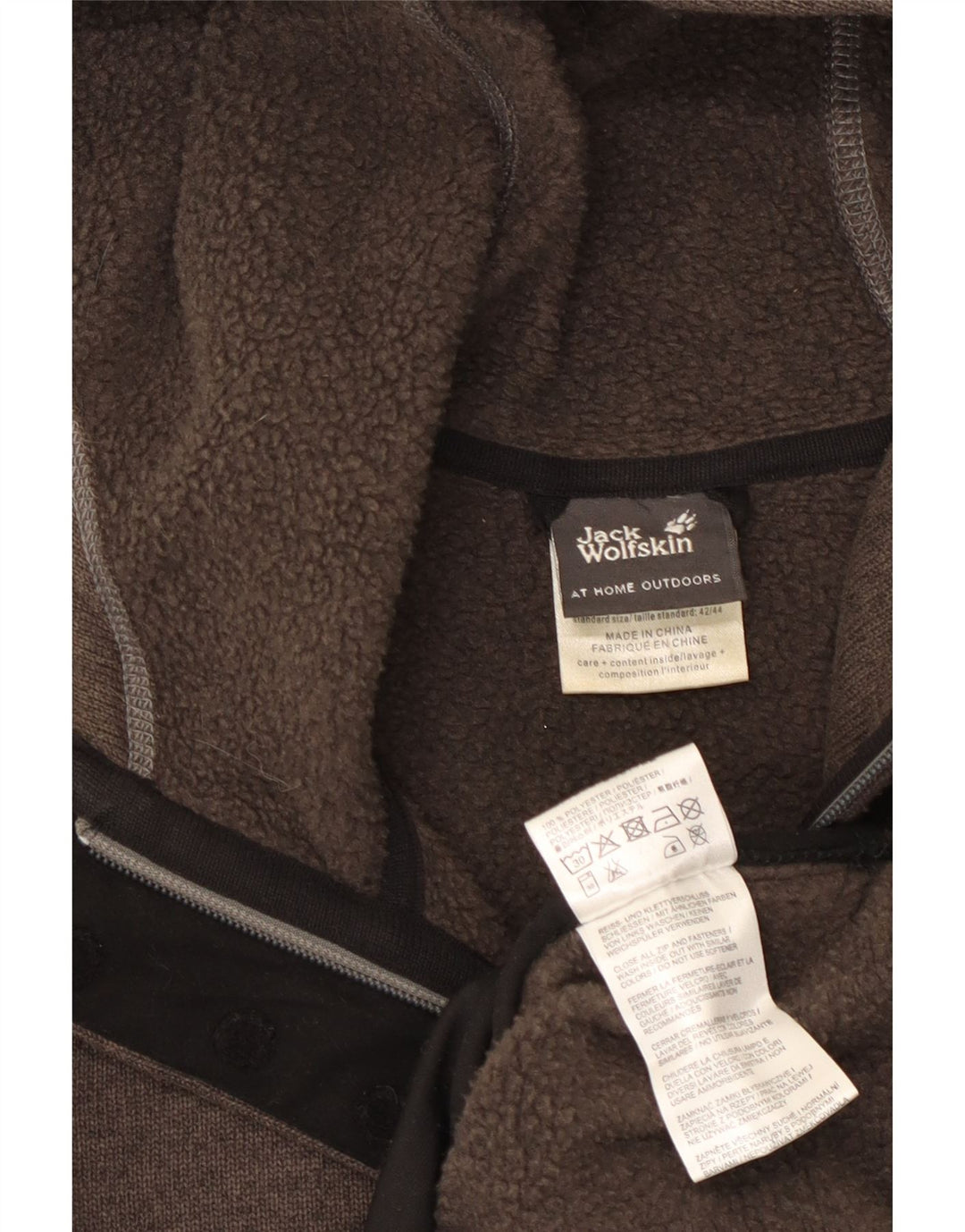 JACK WOLFSKIN Womens Hooded Tracksuit Top Jacket UK 16 Large Brown