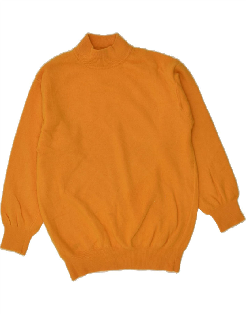 BENETTON Womens Turtle Neck Jumper Sweater UK 14 Large Orange Lambswool | Vintage Benetton | Thrift | Second-Hand Benetton | Used Clothing | Messina Hembry 