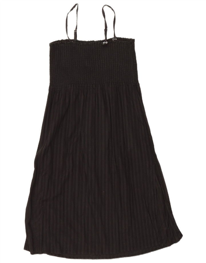 Marks & Spencer Womens Sundress UK 16 Large  Black Striped Cotton