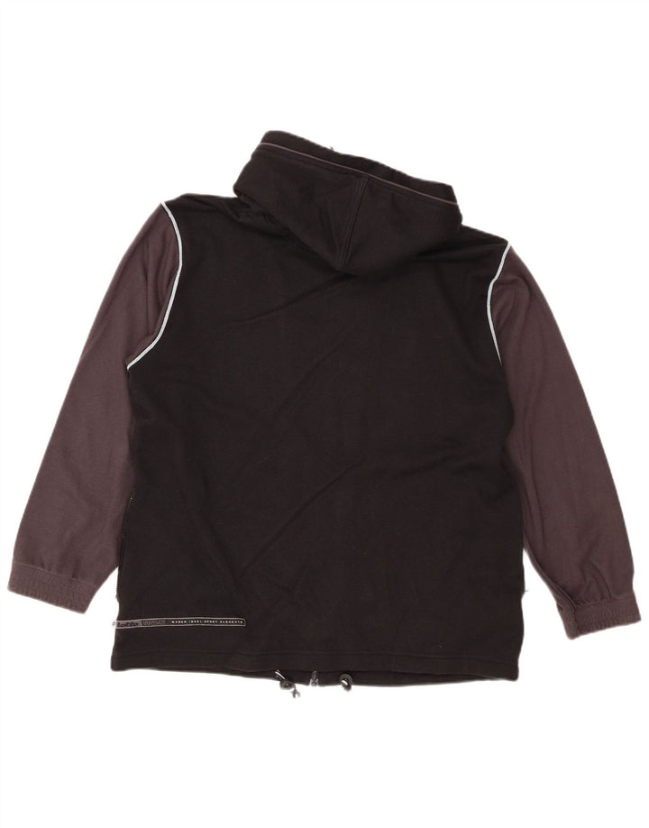 Lotto Mens Zip Hoodie Sweater Medium Black Colourblock Viscose