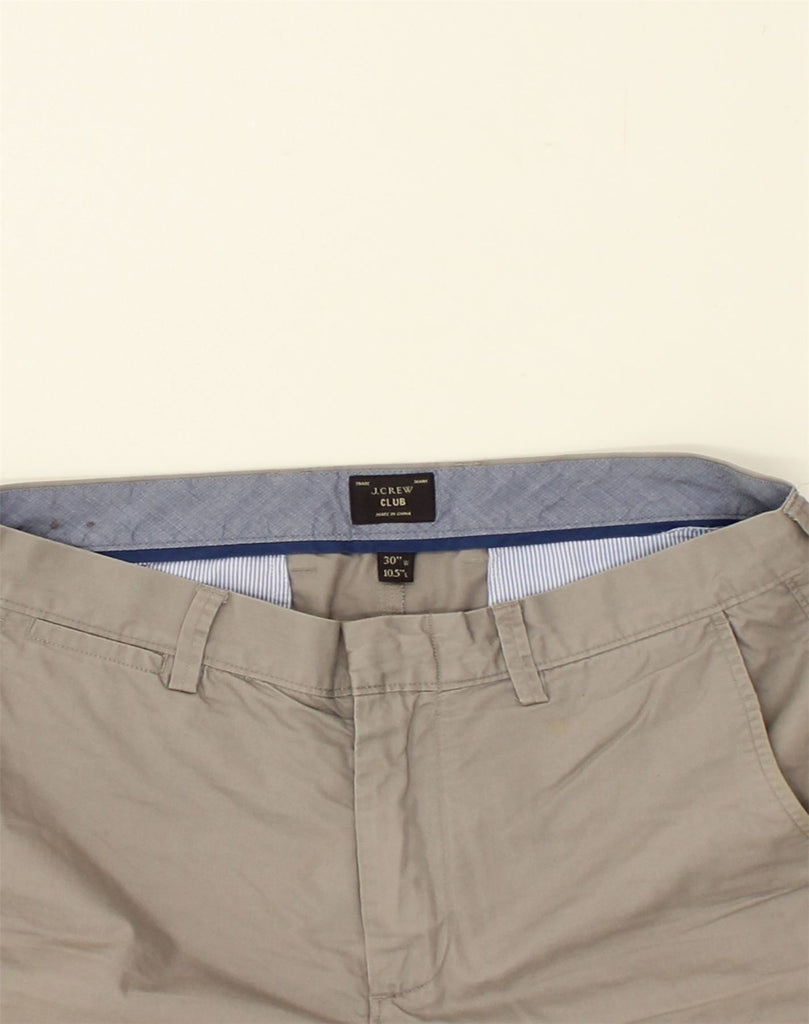 J. CREW Mens Club Chino Shorts W30 Medium  Grey Cotton | Vintage J. Crew | Thrift | Second-Hand J. Crew | Used Clothing | Messina Hembry 