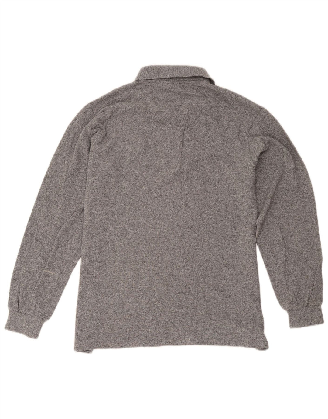 Lacoste Mens Long Sleeve Polo Shirt Size 4 Medium Grey Cotton