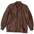 Vintage Mens Leather Jacket IT 48 Medium Brown Leather