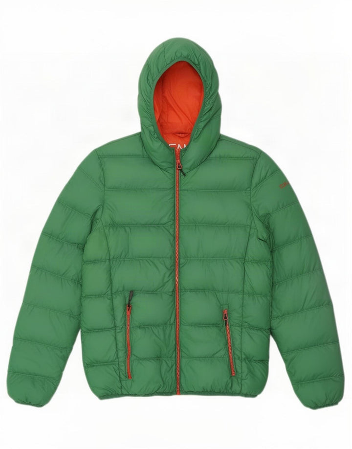 CMP Womens Hooded Padded Jacket IT 46 Large Green Nylon