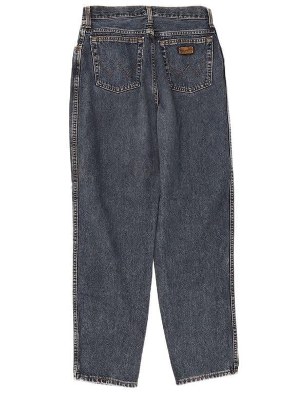 WRANGLER Womens High Waist Tapered Jeans W31 L30 Blue Cotton