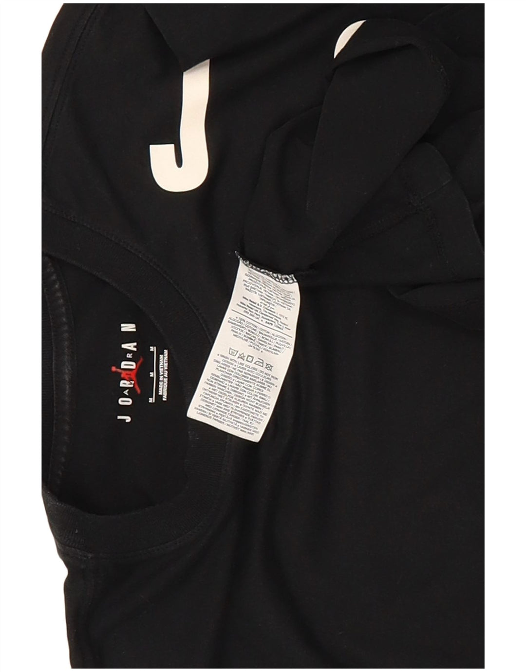 Jordan Mens Graphic T-Shirt Top Medium Black Cotton