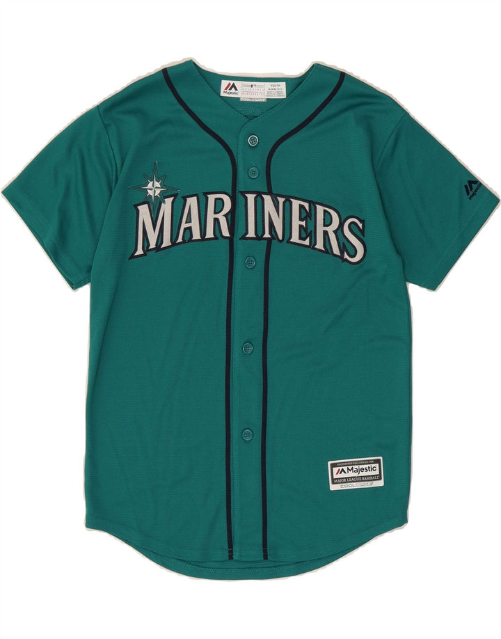 MAJESTIC Boys Seattle Mariners Jersey Top 10-11 Years Medium  Green Vintage Majestic and Second-Hand Majestic from Messina Hembry 