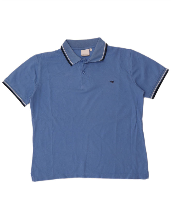 Diadora Mens Polo Shirt Medium Blue