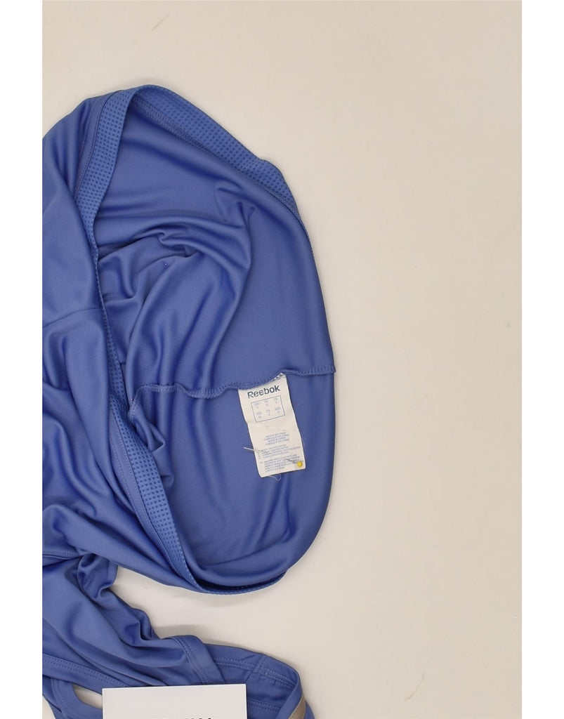 REEBOK Womens Vest Top UK 10 Small Blue Polyester | Vintage Reebok | Thrift | Second-Hand Reebok | Used Clothing | Messina Hembry 